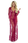 Transparentes Netz-Chemise mit Spitzendetails und passendem String | Provocative