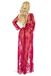 Transparentes Netz-Chemise mit Spitzendetails und passendem String | Provocative