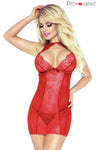 Chemise mit verstellbaren Trägern und T-String | Provocative