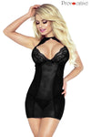 Elegante Chemise mit verstellbaren Trägern und T-String | Provocative