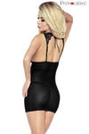 Elegante Chemise mit verstellbaren Trägern und T-String | Provocative