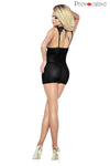 Elegante Chemise mit verstellbaren Trägern und T-String | Provocative