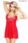 Transparentes Babydoll mit Spitzenbesatz und verstellbaren Trägern | Provocative