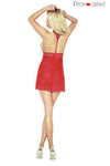 Transparentes Babydoll mit Spitzenbesatz und verstellbaren Trägern | Provocative