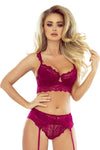 Elegantes Dessous-Ensemble mit Spitze und Netzstoff, Bügel-BH | Provocative