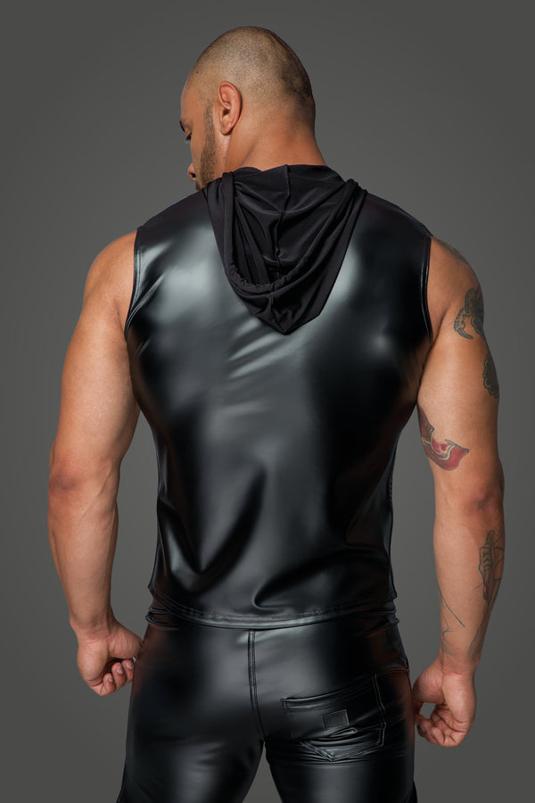 Power Wetlook Kapuzen Shirt H062 - Schwarz | Noir Handmade_115077.jpg