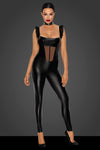 Powerwetlook Overall mit Tüll Einsätzen F256 - Schwarz | Noir Handmade_115193.jpg