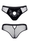 Netz-Slip ouvert REGaspar001 mit Vinyl-Einsatz | Regnes Fetish Planet