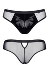 Transparenter Tüll-Slip mit Vinyl-Einsatz | Regnes Fetish Planet