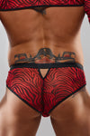 Slip mit Vinyl-Einsatz - SR-Zebra | Regnes Fetish Planet