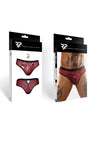 Slip mit Vinyl-Einsatz - SR-Zebra | Regnes Fetish Planet