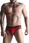 Eleganter Herren-Slip mit Netz-Einsatz aus glänzendem Wetlook-Material | Regnes Fetish Planet