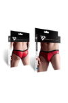 Eleganter Herren-Slip mit Netz-Einsatz aus glänzendem Wetlook-Material | Regnes Fetish Planet