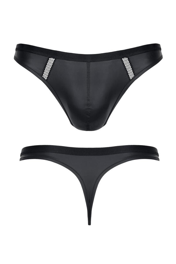 Transparenter Herren-String mit breitem Bund und Netzstruktur | Regnes Fetish Planet