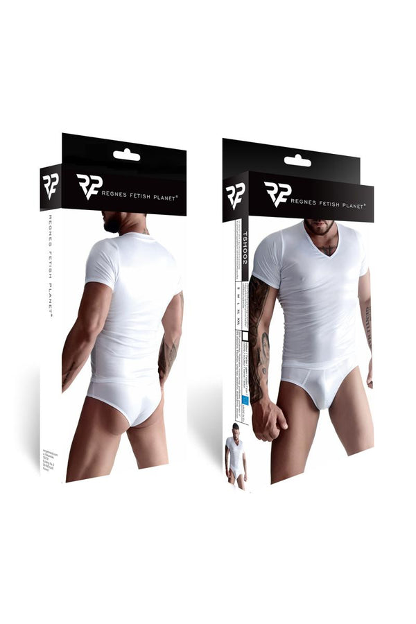 Wetlook T-Shirt elastisch eng anliegend | Regnes Fetish Planet
