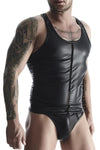 Muscle-Shirt im Wetlook mit Netz-Einsatz | Regnes Fetish Planet