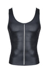 Muscle-Shirt im Wetlook mit Netz-Einsatz | Regnes Fetish Planet