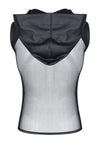 Transparentes Netz-Kapuzen-Shirt mit Wetlook-Optik | Regnes Fetish Planet