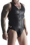 Ouvert Body mit Reißverschluss, seitlichen Clips und String | Regnes Fetish Planet