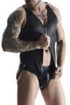 Ouvert Body mit Reißverschluss, seitlichen Clips und String | Regnes Fetish Planet