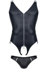 Ouvert Body mit Reißverschluss, seitlichen Clips und String | Regnes Fetish Planet