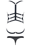 Ouvert Body mit Reißverschluss, seitlichen Clips und String | Regnes Fetish Planet