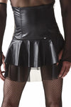 Elastischer Minirock mit hoher Taille und seitlichem Reißverschluss | Regnes Fetish Planet