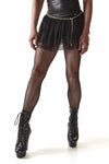 Transparenter Netzrock mit mattem Wetlook-Bund | Regnes Fetish Planet