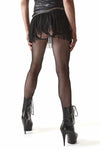 Transparenter Netzrock mit mattem Wetlook-Bund | Regnes Fetish Planet