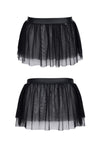 Transparenter Netzrock mit mattem Wetlook-Bund | Regnes Fetish Planet