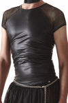 Wetlook Shirt mit Netzeinsatz | Regnes Fetish Planet