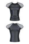 Wetlook Shirt mit Netzeinsatz | Regnes Fetish Planet