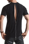 T-Shirt mit Reißverschluss hinten, durchgehend, zweiseitig | Regnes Fetish Planet