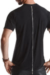 T-Shirt mit Reißverschluss hinten, durchgehend, zweiseitig | Regnes Fetish Planet