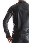 Extravagante Mesh-Jacke mit Wetlook-Elementen und vertikalen Linien | Regnes Fetish Planet