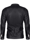 Slim-Fit Fliegerjacke aus Wetlook-Material mit Metallknöpfen | Regnes Fetish Planet