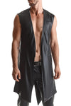 Herren Wetlook Frack Weste Slim-Fit mit Dreieckelementen | Regnes Fetish Planet