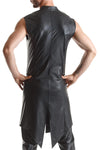 Herren Wetlook Frack Weste Slim-Fit mit Dreieckelementen | Regnes Fetish Planet