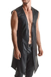 Herren Wetlook Frack Weste Slim-Fit mit Dreieckelementen | Regnes Fetish Planet