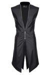 Herren Wetlook Frack Weste Slim-Fit mit Dreieckelementen | Regnes Fetish Planet