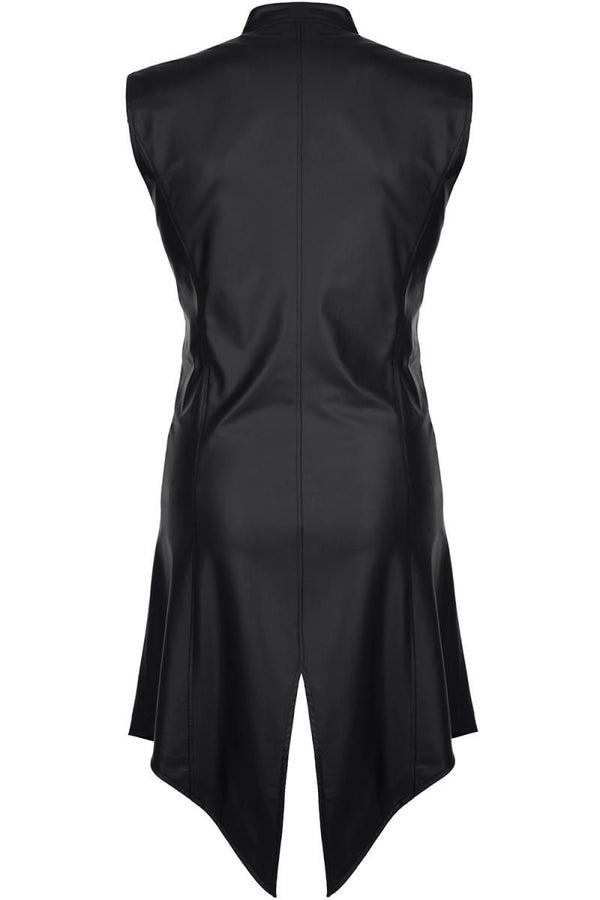 Herren Wetlook Frack Weste Slim-Fit mit Dreieckelementen | Regnes Fetish Planet