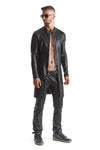 Eleganter Herren Wetlook Mantel mit diagonalen Nähten | Regnes Fetish Planet