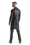 Eleganter Herren Wetlook Mantel mit diagonalen Nähten | Regnes Fetish Planet