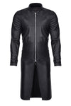 Eleganter Herren Wetlook Mantel mit diagonalen Nähten | Regnes Fetish Planet