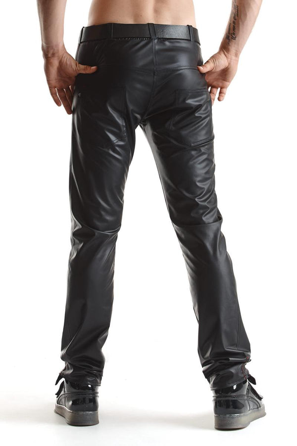Herren Wetlook Hose mit tiefer Taille und Taschen | Regnes Fetish Planet