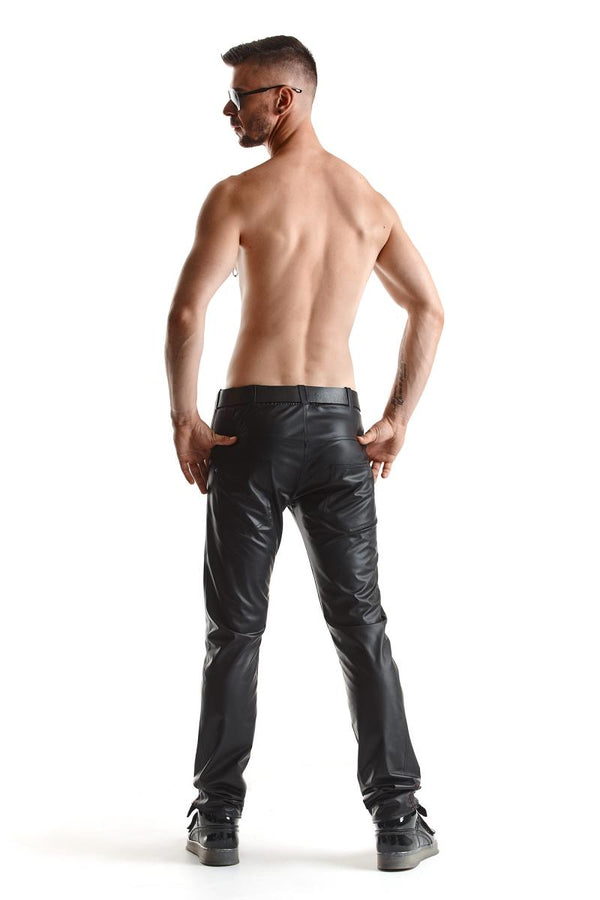 Herren Wetlook Hose mit tiefer Taille und Taschen | Regnes Fetish Planet