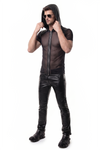 Schwarzes transparentes Herren-Shirt mit kapuze und praktischem reißverschluss | Regnes Fetish Planet