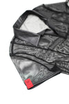 Transparentes Herren Mesh Poloshirt mit vertikalen Steppnähten | Regnes Fetish Planet