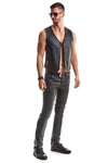 Herren Gothic Punk Hose mit Reißverschlüssen und Riemen | Regnes Fetish Planet