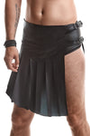 Herren Asymmetrischer Rock mit vertikalen Falten und Gürteldetails | Regnes Fetish Planet